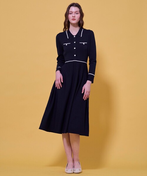 TOCCA（トッカ） ワンピース BI-COLOR KNIT DRESS ニットドレス