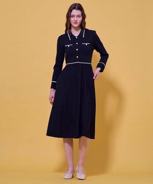 TOCCA（トッカ） ワンピース BI-COLOR KNIT DRESS ニットドレス