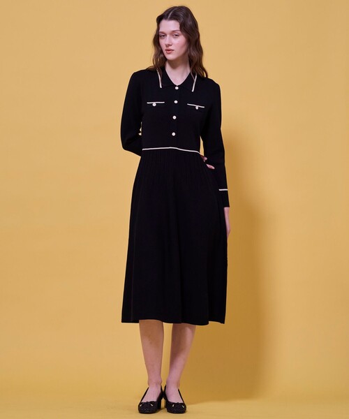 TOCCA（トッカ） ワンピース BI-COLOR KNIT DRESS ニットドレス