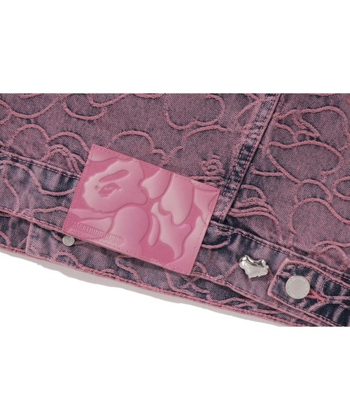 デニムジャケット gジャン LINE CAMO CROPPED DENIM JACKET レディースの画像