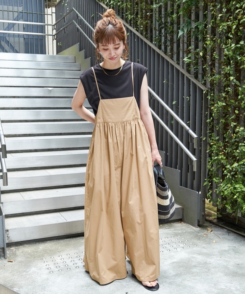 新品　ベーセーストック　サロペット B.C STOCK（ベーセーストック） オーバーオール FREE ブラック