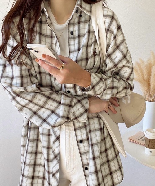 classicalelf（クラシカルエルフ） 長袖ネルシャツ LARGE ホワイト系