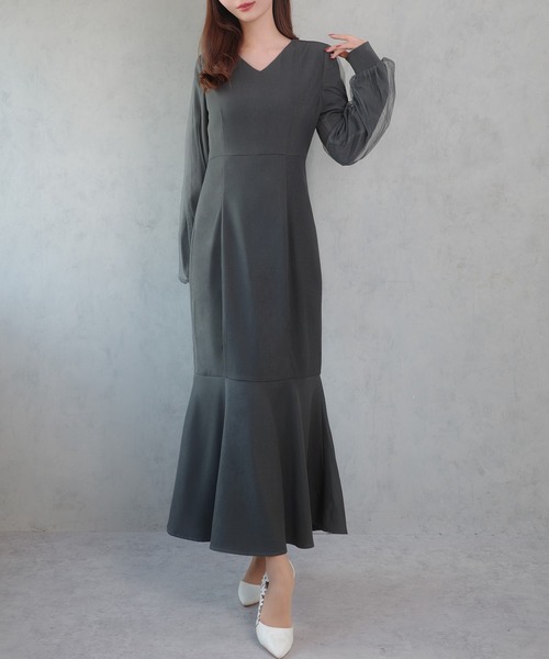 「CENEA」 長袖ワンピース LARGE ブラック レディース_画像6