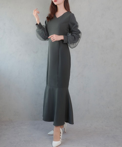 「CENEA」 長袖ワンピース LARGE ブラック レディース_画像7