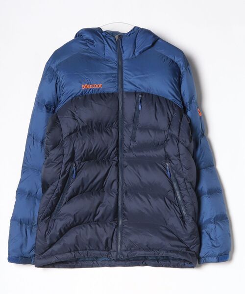 Marmot　ダウンジャケット Marmot（マーモット） ダウンジャケット L ブルー メンズ : ZOZOTOWN