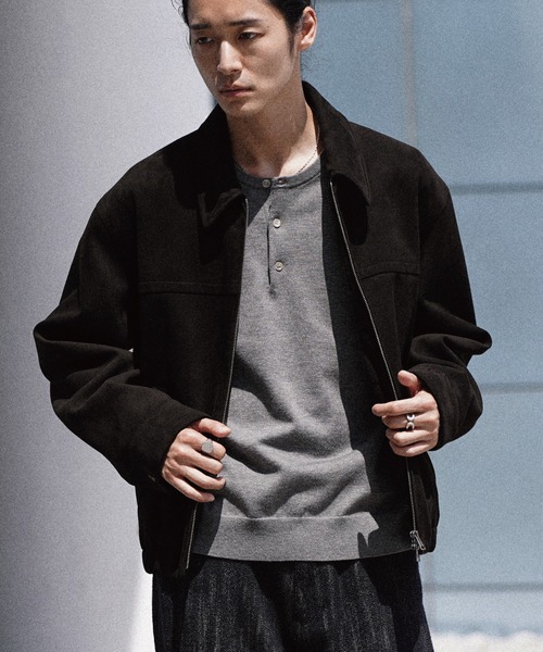 WYM LIDNM ブルゾン アウター FAUX SUEDE ZIP BLOUSON メンズ