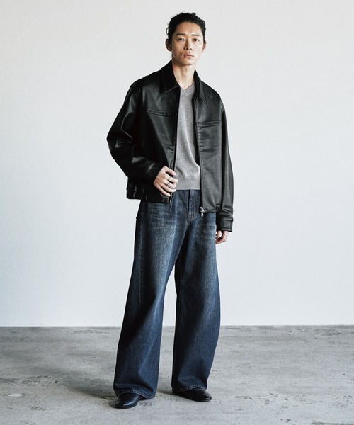 WYM LIDNM ブルゾン アウター ARTIFICIAL GRAIN / FAUX SUEDE ZIP