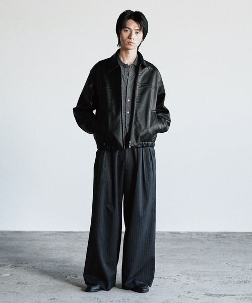 WYM LIDNM ブルゾン アウター ARTIFICIAL GRAIN / FAUX SUEDE ZIP