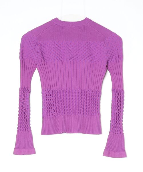 「FURFUR」 長袖ニット FREE パープル レディース_画像2