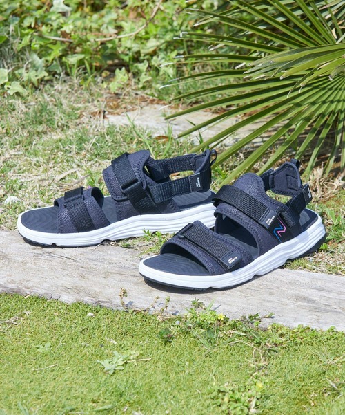 「New Balance」 サンダル 28.0cm ブラック×ホワイト メンズ_画像2