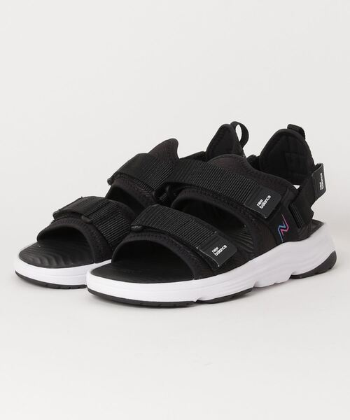 「New Balance」 サンダル 28.0cm ブラック×ホワイト メンズ_画像4