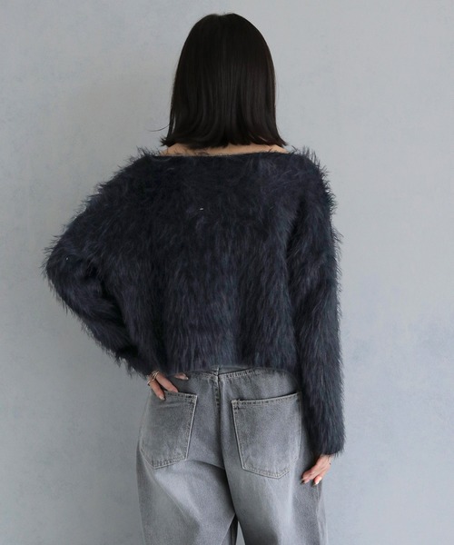 「cheriella」 長袖ニット M パープル レディース_画像5