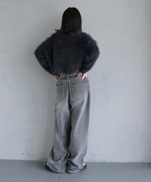 「cheriella」 長袖ニット M パープル レディース_画像8