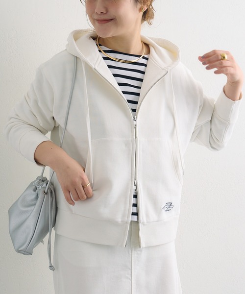 pual ce cin パーカー ダブルジップ裏毛スウェットパーカー レディース