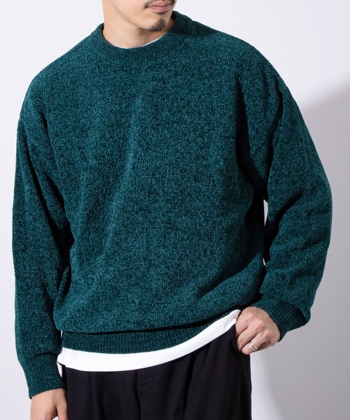 「GLOSTER」 長袖ニット X-LARGE グリーン メンズ_画像3