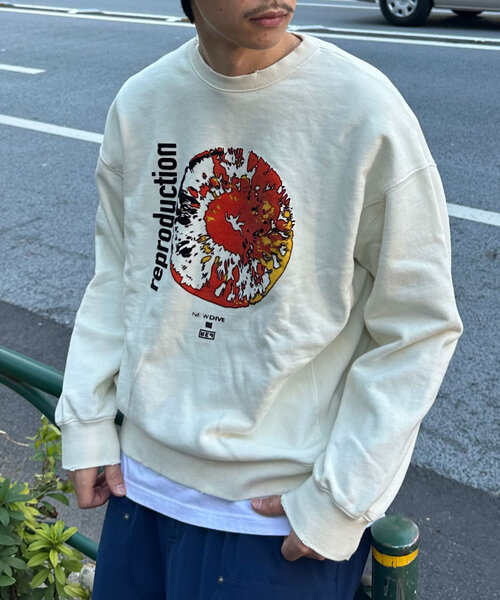 「RePRODUCTION LABEL」 スウェットカットソー FREE ブラック系その他 レディース_画像3
