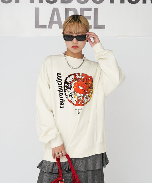「RePRODUCTION LABEL」 スウェットカットソー FREE ブラック系その他 レディース_画像7