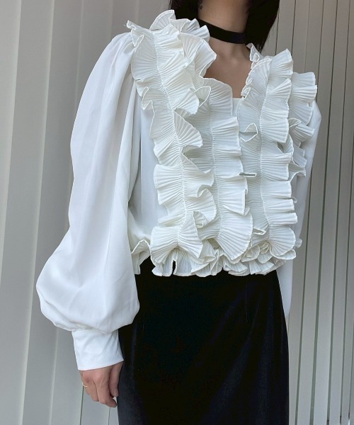 AMAIL（アマイル） ブラウス シャツ Voluminous Frill Blouse