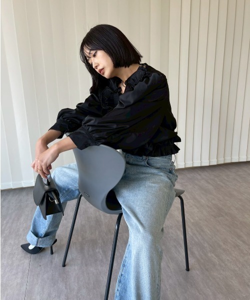 AMAIL（アマイル） ブラウス シャツ Voluminous Frill Blouse