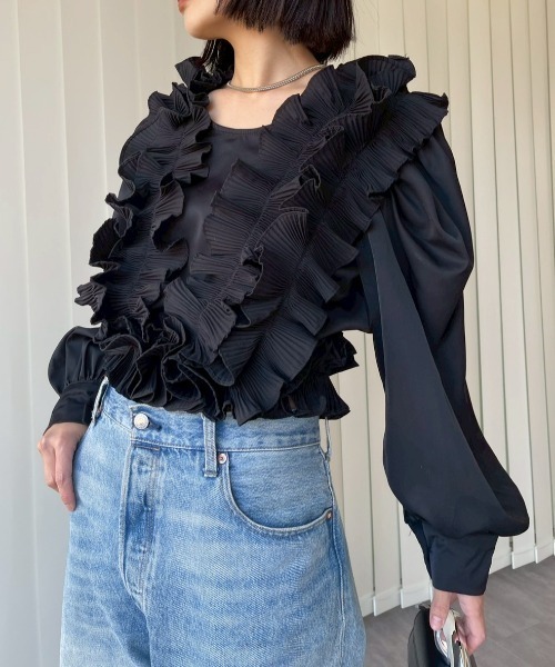 AMAIL（アマイル） ブラウス シャツ Voluminous Frill Blouse