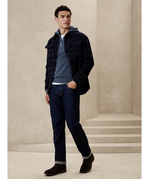 「BANANA REPUBLIC FACTORY STORE」 長袖ニット M ブルー メンズ_画像4