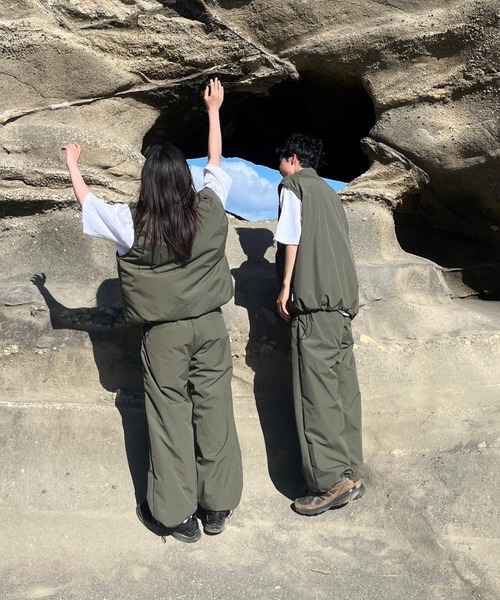 「BROKEN BASE」 パンツ MEDIUM ネイビー メンズ_画像2