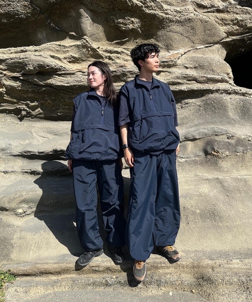 「BROKEN BASE」 パンツ MEDIUM ネイビー メンズ_画像4