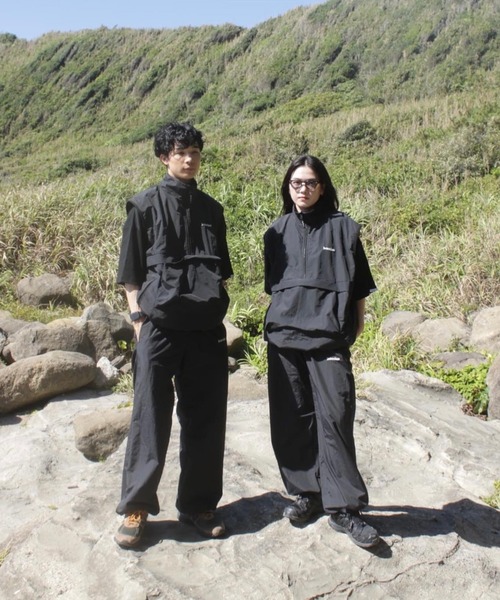 「BROKEN BASE」 パンツ MEDIUM ネイビー メンズ_画像6