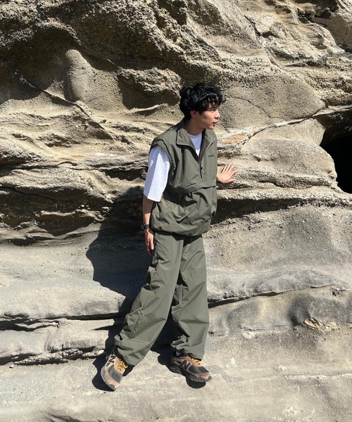 「BROKEN BASE」 パンツ MEDIUM ネイビー メンズ_画像7