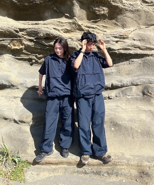 「BROKEN BASE」 パンツ MEDIUM ネイビー メンズ_画像9