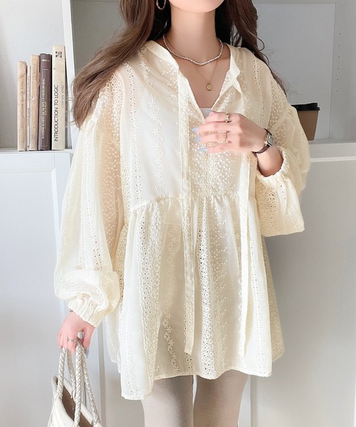 「classicalelf」 長袖ブラウス SMALL グリーン レディース_画像8