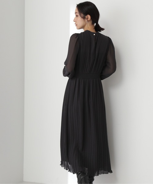 「NATURAL BEAUTY BASIC」 長袖ワンピース SMALL パープル レディースの画像