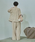 ワイドパンツ パンツ リネンライクイージーパン...の詳細画像3