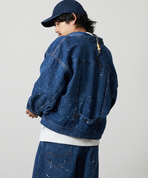 新品 リー 1.7万円 デニムジャケット ノーカラー Gジャン 大きいサイズ Lee（リー） デニムジャケット gジャン SUPERSIZED ビッグシルエット