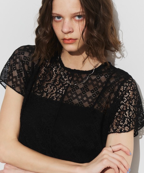 Unitage（ユニテージ） tシャツ ハーフスリーブレーストップス