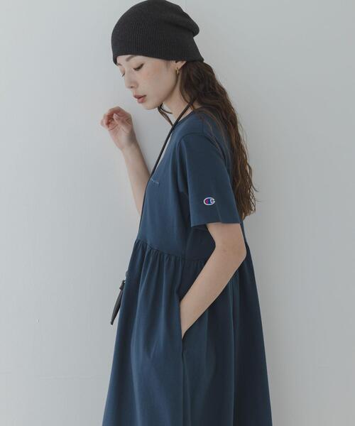 ワンピース 「別注」CHAMPION×Sonny Label　ギャザーワンピースの画像