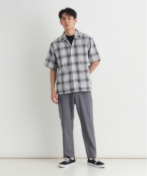 BACK NUMBER シャツ BACK NUMBER(バックナンバー)オンブレチェック半袖