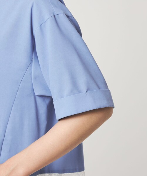 ブラウス シャツ 半袖 「WEB限定」「at ease」スソ レース ブラウス UVカット 通気性 レディース | green label relaxing | 21