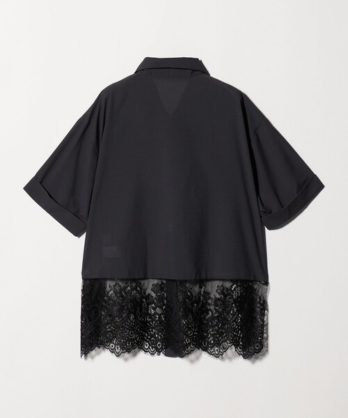 ブラウス シャツ 半袖 「WEB限定」「at ease」スソ レース ブラウス UVカット 通気性 レディース | green label relaxing | 15