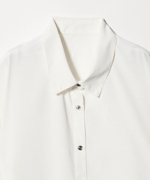 ブラウス シャツ 半袖 「WEB限定」「at ease」スソ レース ブラウス UVカット 通気性 レディース | green label relaxing | 06