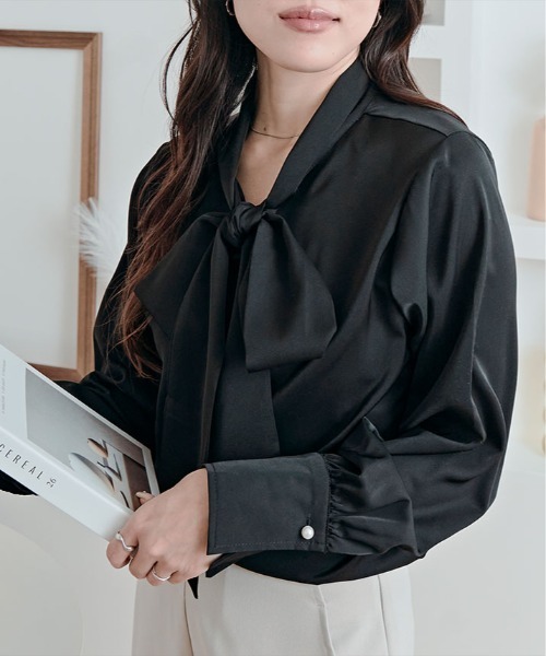 「kirakiraShop」 「maviru」長袖ブラウス X-LARGE ブラック レディース_画像2