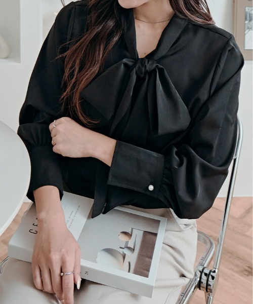 「kirakiraShop」 「maviru」長袖ブラウス X-LARGE ブラック レディース_画像5