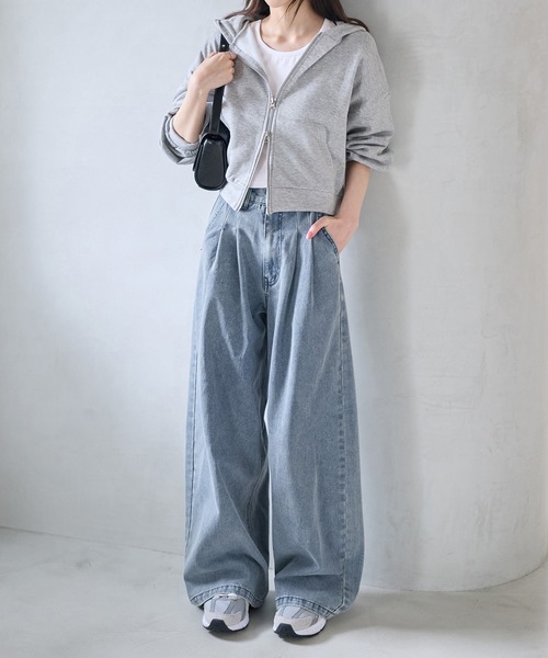 「CHAN ME」 デニムパンツ MEDIUM ライトブルー レディース_画像2