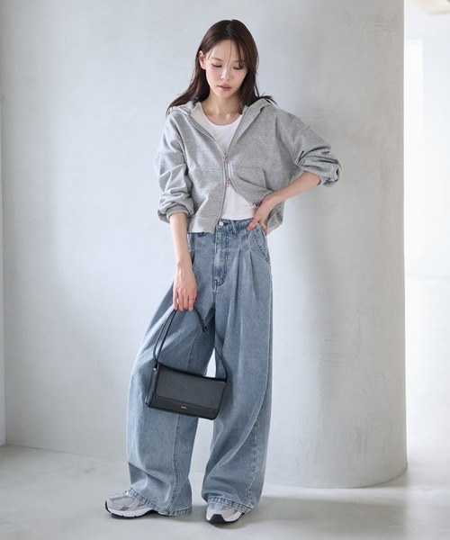「CHAN ME」 デニムパンツ MEDIUM ライトブルー レディース_画像3