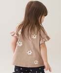 tシャツ 「接触冷感」袖フリル刺しゅう半袖Tシ...の詳細画像3