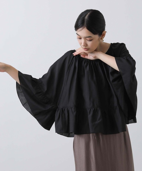 「Gready Brilliant」 「AuieF」半袖ブラウス 38 キャメル レディース_画像3