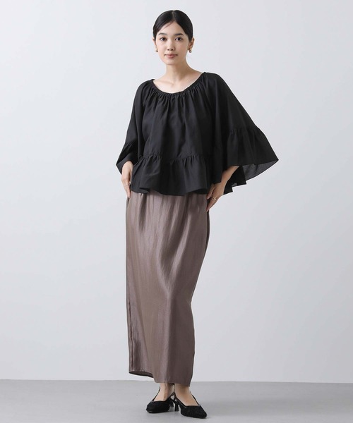 「Gready Brilliant」 「AuieF」半袖ブラウス 38 キャメル レディース_画像4