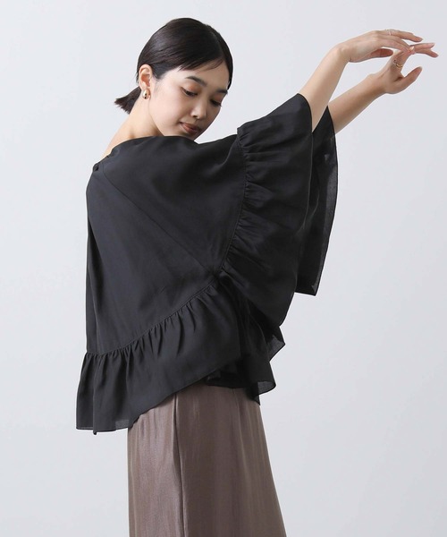「Gready Brilliant」 「AuieF」半袖ブラウス 38 キャメル レディース_画像9