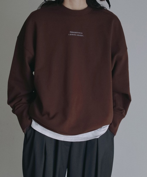 anuke（アンヌーク） トレーナー スウェット Embroidery Over Sweat