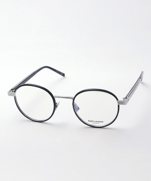 伊達メガネ メガネ 眼鏡 「SAINT LAURENT/サンローラン」ボストン メガネ SL125 001 メンズ レディースの画像